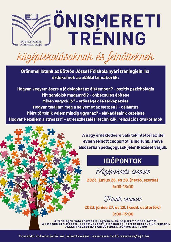 ÖNISMERETI NYÁRI TRÉNING