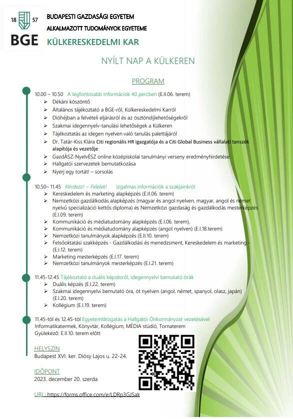 BGE KÜKER NYÍLT NAP