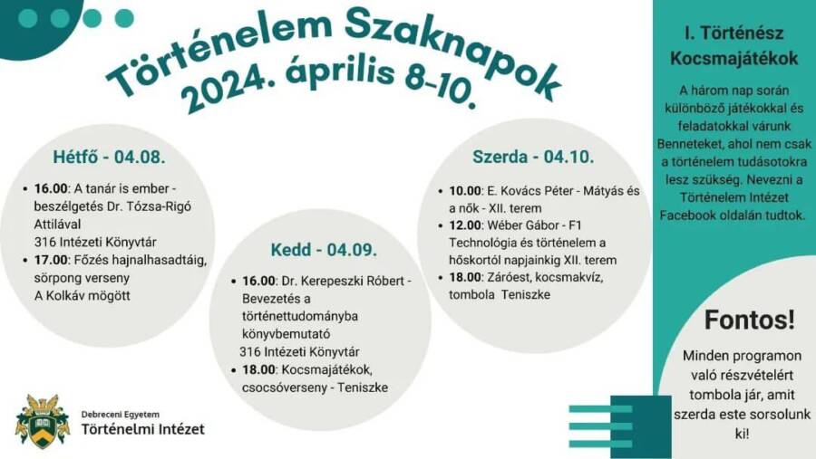 TÖRTÉNELEM SZAKNAPOK